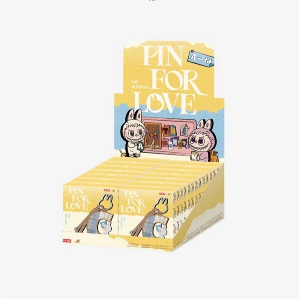 Pop Mart Labubu The Monsters Pin for Love Series Letter Keychain (A-Z &?) - Picture 6 of 7